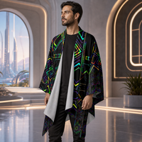 Tryptek Draped Kimono lifestyle three-quarter front view