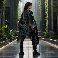 Tryptek Draped Kimono lifestyle three-quarter back view