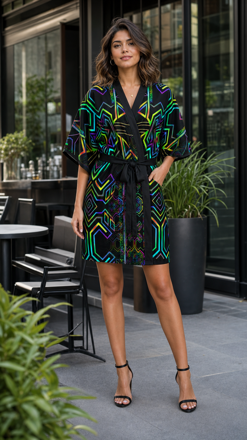 Tryptek Kimono Robe lifestyle front view