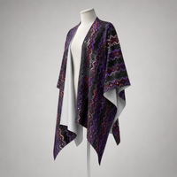 Twilight Healing Draped Kimono lifestyle three-quarter front view