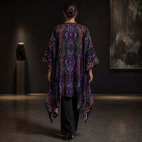 Twilight Healing Draped Kimono lifestyle back view
