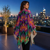 Twisted Draped Kimono lifestyle three-quarter back view