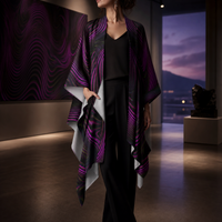 Velvet Dream Draped Kimono lifestyle three-quarter front view