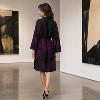 Velvet Dream Peignoir Kimono — lifestyle three-quarter back