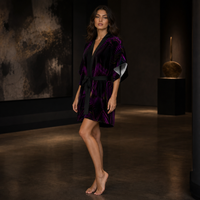 Velvet Dream Kimono Robe lifestyle three-quarter front view