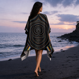 Waveform Draped Kimono lifestyle back view