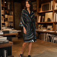 Waveform Peignoir Kimono — lifestyle three-quarter front