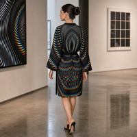 Waveform Peignoir Kimono — lifestyle three-quarter back