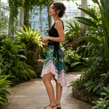 Anahata Heart Chakra Wrap Skirt — Wearer Left Profile Lifestyle