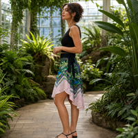 Anahata Heart Chakra Wrap Skirt — Wearer Left Profile Lifestyle