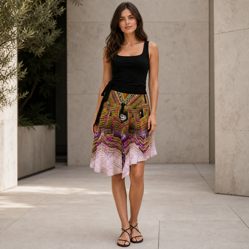 Manipura Solar Plexus Wrap Skirt — Front Lifestyle