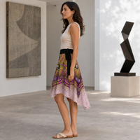 Manipura Solar Plexus Wrap Skirt — Wearer Left Profile Lifestyle