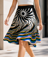 Ocular Prism Wrap Skirt approved lifestyle 2: 02 movement drape