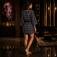 Rainbow Tribe Kimono Robe lifestyle three-quarter back view