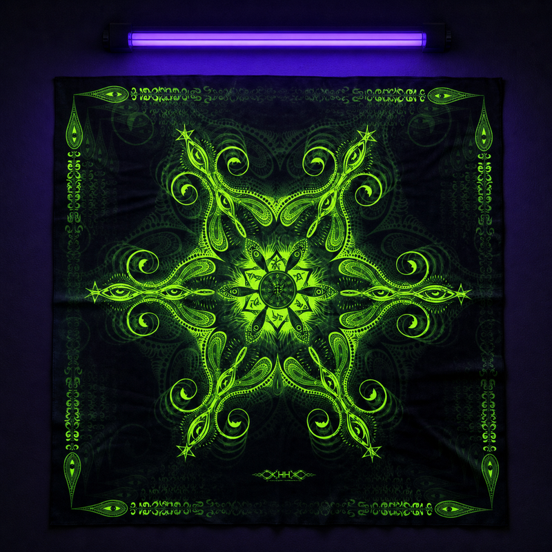 Vajra Guru Mandala — lime UV lifestyle hero