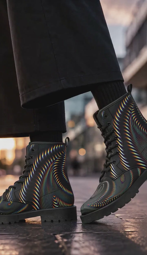 Waveform Psychedelic Combat Boots product video
