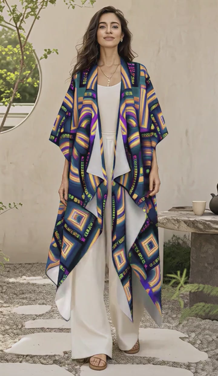 Tea Daze Draped Kimono product video
