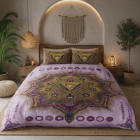 Solar Plexus Chakra Bedding Set, Manipura Duvet Cover Set, Yellow Mandala Bedding, Spiritual Boho Bedroom Decor, Sacred Geometry Bedding