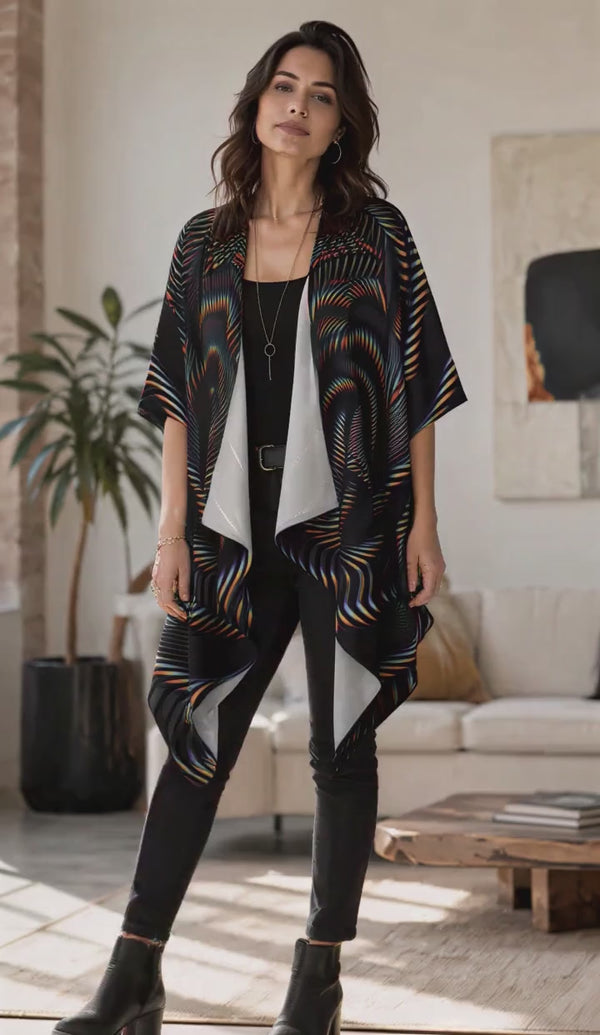 Waveform Draped Kimono product video
