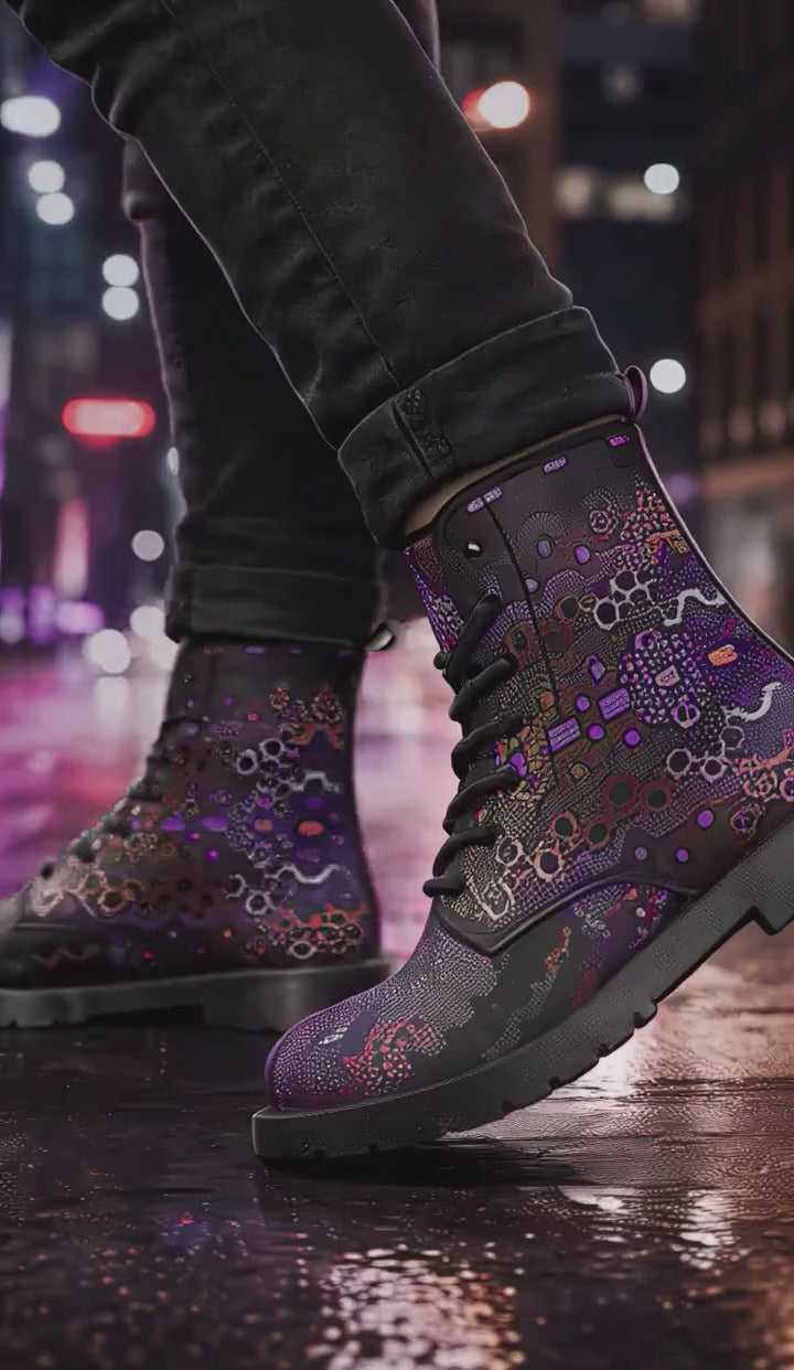 Shadow Work Geometric Combat Boots product video
