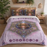Sacral Chakra Bedding Set, Svadhisthana Duvet Cover Set, Orange Mandala Bedding, Spiritual Boho Bedroom Decor, Sacred Geometry Bedding