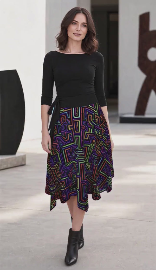 Prismatic Overlay Wrap Skirt product video