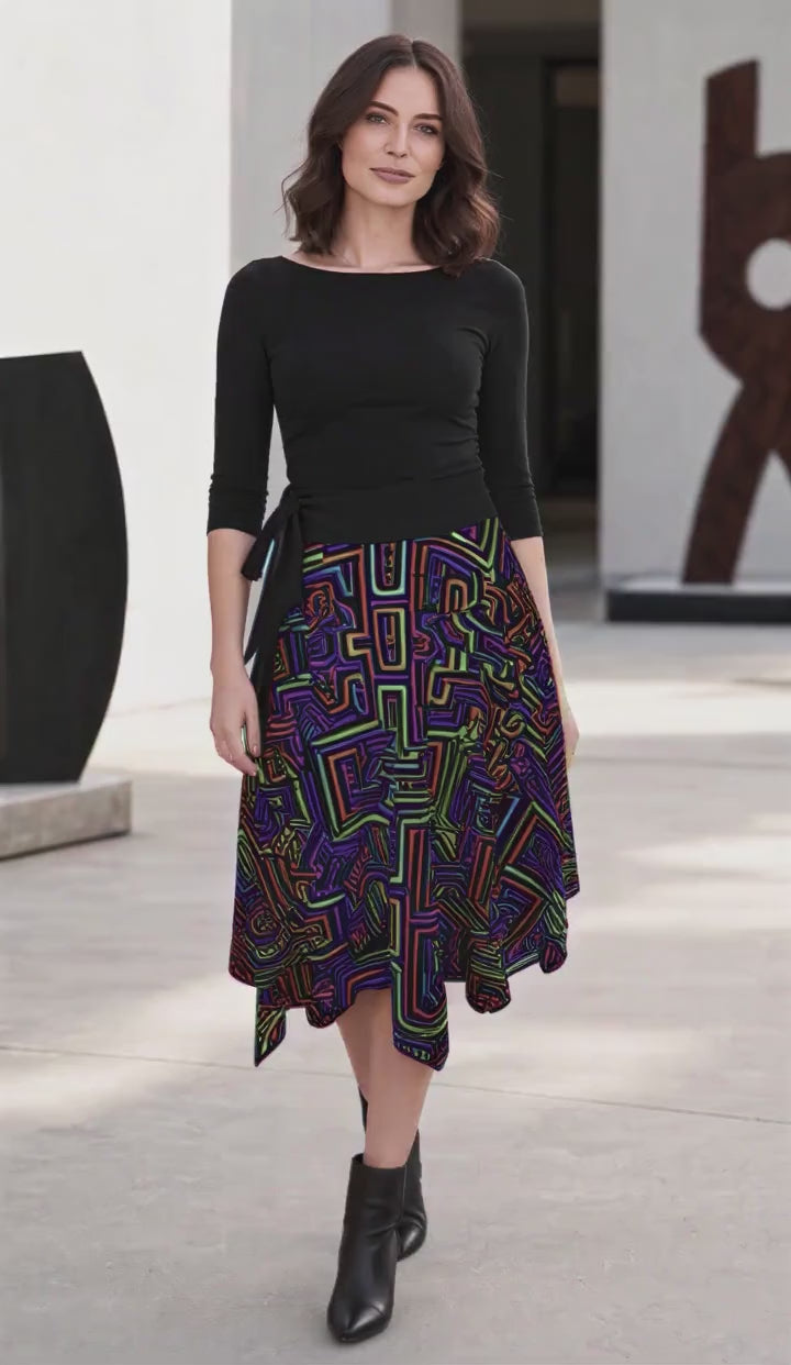 Prismatic Overlay Wrap Skirt product video