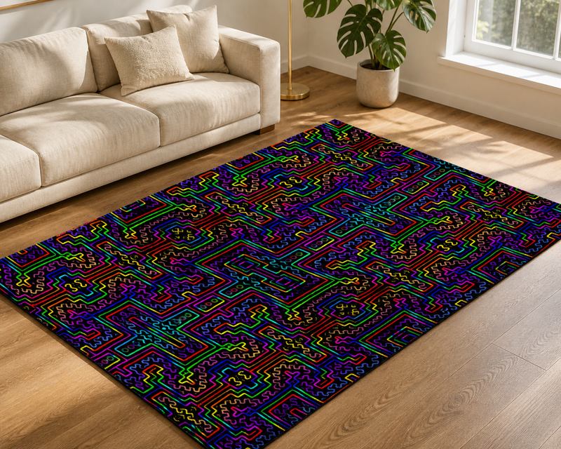 Prismatic Overlay Area Rug