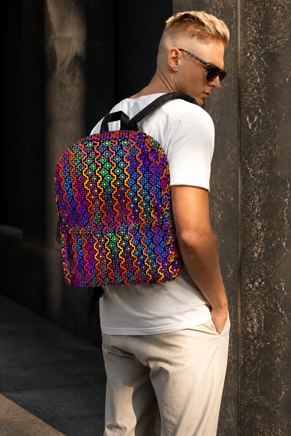 Rainbow Healing Backpack — 01 lifestyle worn urban