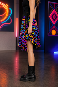 Rainbow Healing Wrap Skirt lifestyle left-side view
