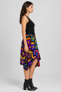 Rainbow Healing Wrap Skirt lifestyle right-side view
