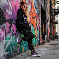 Twisted Unisex High-Top Sneakers – Psychedelic Rainbow Streetwear Shoes, Colorful Festival Sneakers, Alternative Rave Fashion