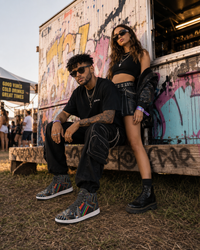 Waveform Unisex High Top Sneakers, Psychedelic Rainbow Shoes, Optical Illusion Streetwear