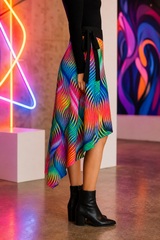 Twisted I Wrap Skirt lifestyle left-side view