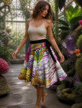 Venusian Flora Wrap Skirt approved lifestyle 2: 02 movement drape