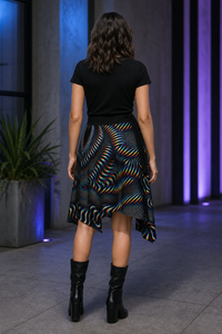 Waveform Wrap Skirt lifestyle back view