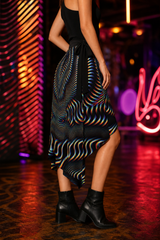 Waveform Wrap Skirt lifestyle left-side view