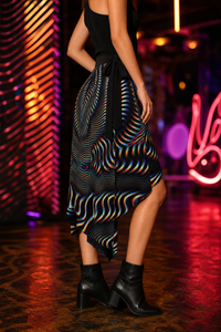 Waveform Wrap Skirt lifestyle left-side view