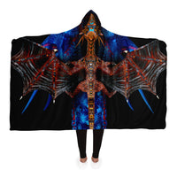 Dragon Wings, Psychedelic Hooded Blanket, Festival Wearable Art