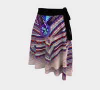 Muladhara Root Chakra Wrap Skirt, Root Chakra Sacred Geometry Festival Skirt, Asymmetrical Wearable Art, Grounded Festival Fashion