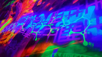 UV Active NEON Canvas Backdrop - Noetic Vortex 145 x 80 cm