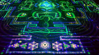 UV Active NEON Canvas Backdrop - Divine Yantra 72 x 72 cm