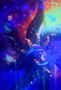 UV Active NEON Canvas Backdrop - Dynamo 77 x 77 cm