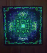 <transcy>UV Aktif NEON Kanvas Zemin - Divine Yantra 72 x 72 cm</transcy>