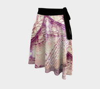 Indra's Net Wrap Skirt, Sacred Geometry Art Skirt, Asymmetrical Festival Clothing, Visionary Festival Fashion, Wearable Art