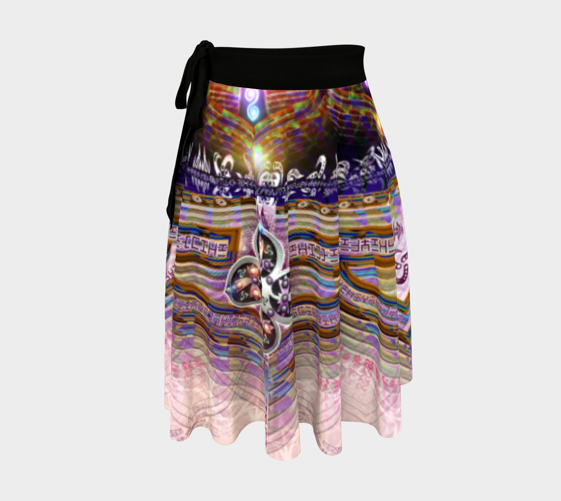 Svadhisthana Sacral Chakra Wrap Skirt, Sacral Chakra Sacred Geometry Festival Skirt, Asymmetrical Wearable Art, Fluid Festival Fashion