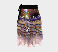Svadhisthana Sacral Chakra Wrap Skirt, Sacral Chakra Sacred Geometry Festival Skirt, Asymmetrical Wearable Art, Fluid Festival Fashion