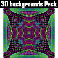 55 Psychedelic Background PNG Assets, Abstract 3D Fractal Backdrops for Digital Art, Posters & Design