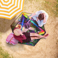 Prismatic Equation Freeform Beach Towel