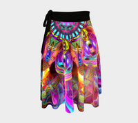Asteroidea Vensuia Wrap Skirt, Cosmic Star Art Skirt, Asymmetrical Festival Clothing, Celestial Festival Fashion, Wearable Art